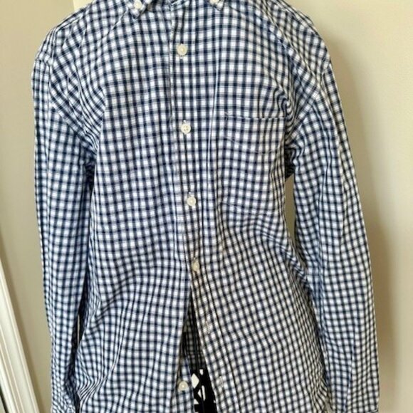 NWOT CLUB ROOM MEN BUTTON DOWN DRESS SHIRT NAVY WHITE CHECK SIZE SMALL $60 - Picture 5 of 11